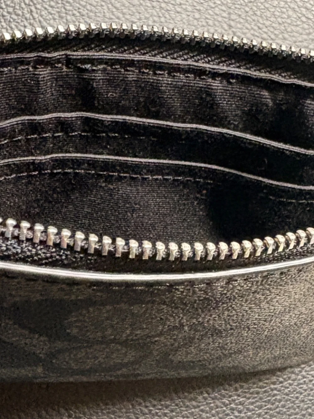 Coach Corner Zip Wristlet In Signature Canvas Gunmetal/Charcoal/Black